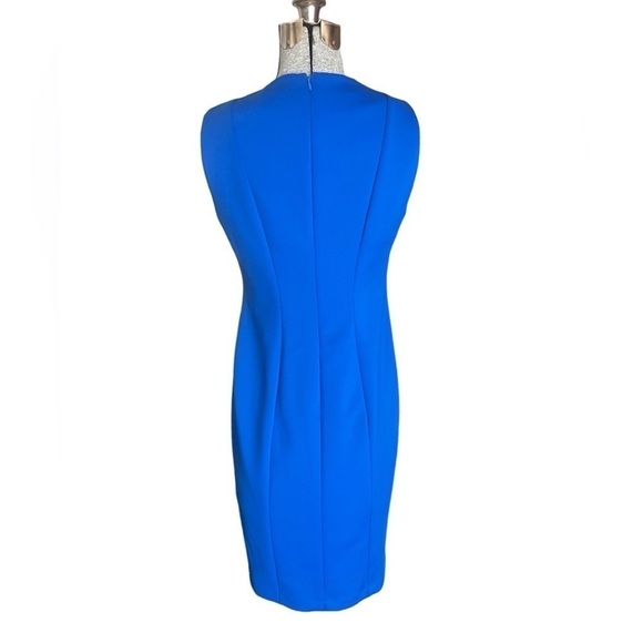 Calvin Klein Women’s V Neck Royal Blue Sheath Dress - Picture 5 of 9